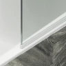 Шторка на ванну Maybah Glass MGV-143-1у 640x1400 в узком профиле Белый стекло сатиновое