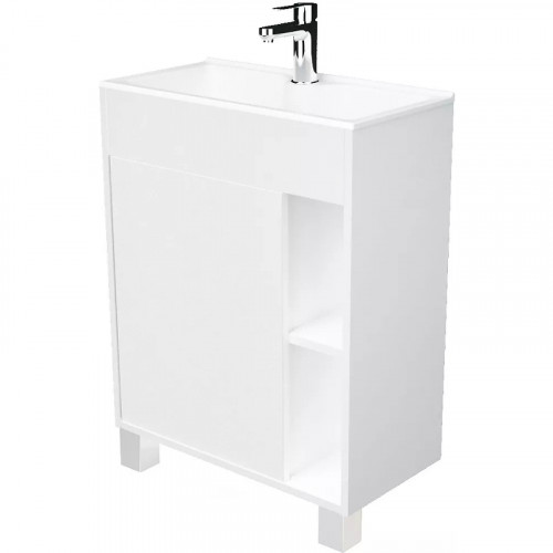 Тумба с раковиной 1MarKa Lido 60Н У83298 Белый глянец МДФ / ЛДСП