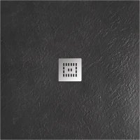 Душевой поддон из искусственного камня BelBagno Uno 90x90 TRAY-MR-UNO-A-90-35-NERO-CR Черный матовый