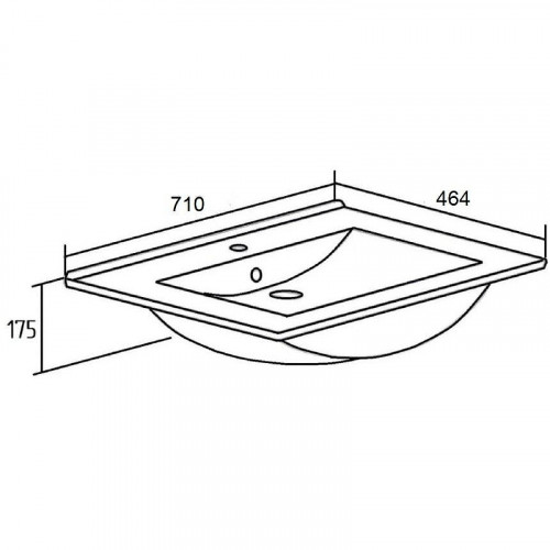 Раковина Runo Teffy 70 00-00002555 Белая