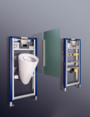 Инсталляция Geberit Duofix 111.616.00.1 для писсуара без привода смыва нержавеющая сталь