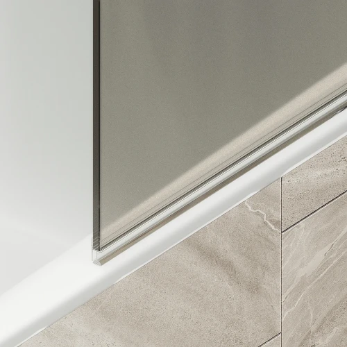 Шторка на ванну Maybah Glass MGV-607-2 500x1400 поворотная на монопетле Бронза стекло бронзовое матовое
