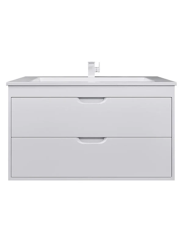 Тумба с раковиной Uperwood Modul 100 393020552 подвесная цвет Белый матовый