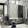 Шторка на ванну Maybah Glass MGV-624-1 800x1400 поворотная на монопетле Белый стекло графитовое матовое