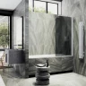 Шторка на ванну Maybah Glass MGV-624-1 800x1400 поворотная на монопетле Белый стекло графитовое матовое