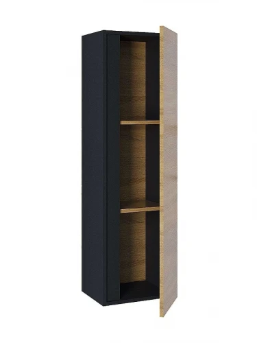 Шкаф пенал Uperwood Barsa 35 293020545 подвесной цвет Черный матовый Дуб сонома