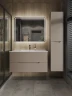 Тумба с раковиной Orange Line 100 Li-100TuL+Ra подвесная Латте матовый МДФ / ЛДСП