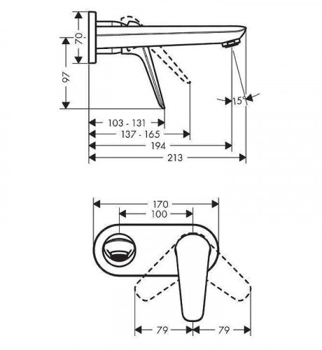 Смеситель для раковины Hansgrohe Novus 71127000S цвет Хром
