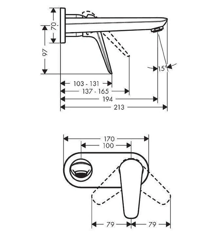 Смеситель для раковины Hansgrohe Novus 71127000S цвет Хром