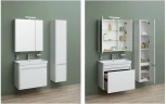 Зеркальный шкаф Aquanet Орлеан 80 L 183077 Белый МДФ / ЛДСП, стекло