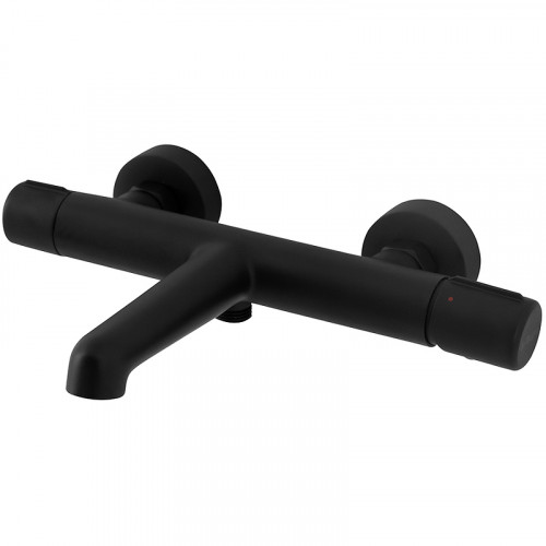 Смеситель для ванны BelBagno Uno UNO-VASM-NERO Черный матовый латунь на стену