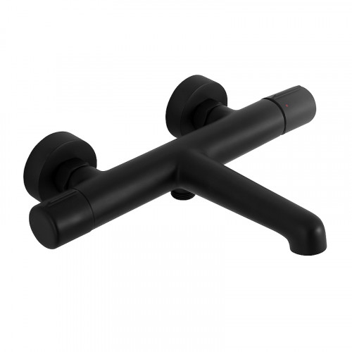 Смеситель для ванны BelBagno Uno UNO-VASM-NERO Черный матовый латунь на стену