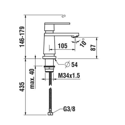 Смеситель для раковины Laufen New Classic HF900502100000 цвет Хром