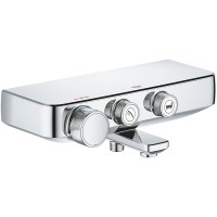 Смеситель для ванны Grohe Grohtherm SmartControl 34718000 с термостатом Хром латунь на стену