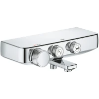 Смеситель для ванны Grohe Grohtherm SmartControl 34718000 с термостатом Хром латунь на стену
