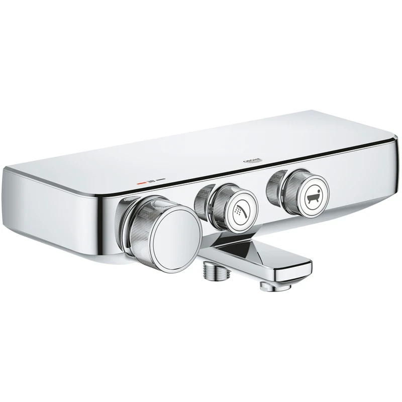Смеситель для ванны Grohe Grohtherm SmartControl 34718000 с термостатом Хром латунь на стену