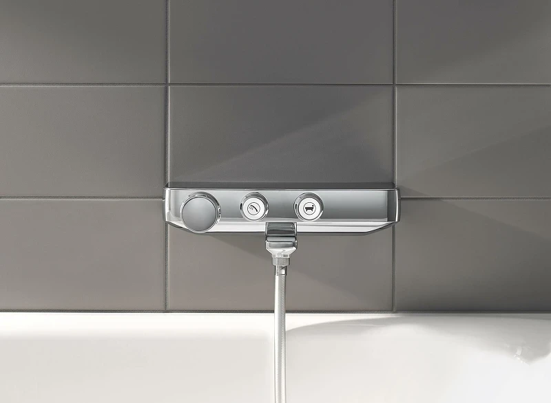 Смеситель для ванны Grohe Grohtherm SmartControl 34718000 с термостатом Хром латунь на стену