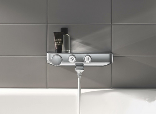 Смеситель для ванны Grohe Grohtherm SmartControl 34718000 с термостатом Хром латунь на стену