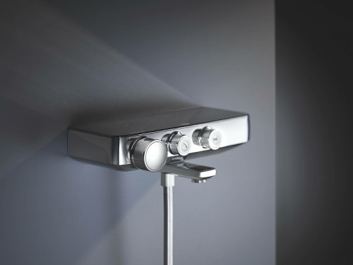 Смеситель для ванны Grohe Grohtherm SmartControl 34718000 с термостатом Хром латунь на стену