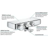 Смеситель для ванны Grohe Grohtherm SmartControl 34718000 с термостатом Хром латунь на стену