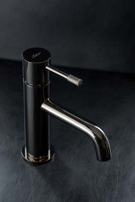 Смеситель для раковины Boheme Uno 461-SGM Оружейная сталь глянцевая латунь