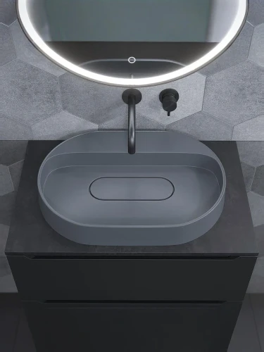 Раковина Uperwood Tanos Quartz 55 RTanosQuartz55B цвет Бетон