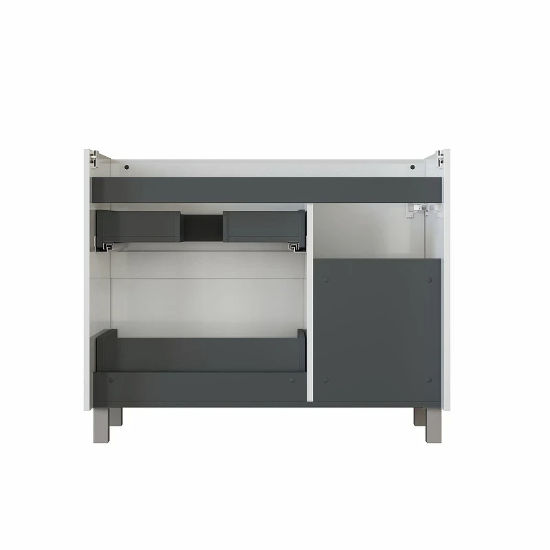 Тумба под раковину Aquanet Nova Lite 2.0 100 R 346340 цвет Белый глянец