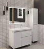 Тумба под раковину Aquanet Nova Lite 2.0 100 R 346340 цвет Белый глянец