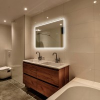 Зеркало Abber See 80 AG6108SL-0.8 с подсветкой Серебро с сенсорным выключателем и диммером стекло