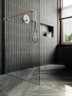 Душевая перегородка Maybah Glass MGD-720-5ш 690x1950 в широком профиле Хром матовый стекло прозрачное