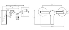Смеситель для душа Villeroy&Boch Architectura TVS10300100061 Хром латунь на стену