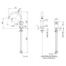 Смеситель для раковины Remer Element ET57 Хром латунь