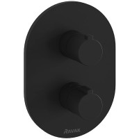 Смеситель для душа Ravak Chrome CR 063.20BL X070432 с термостатом Черный матовый латунь встраиваемый