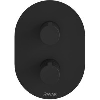 Смеситель для душа Ravak Chrome CR 063.20BL X070432 с термостатом Черный матовый латунь встраиваемый