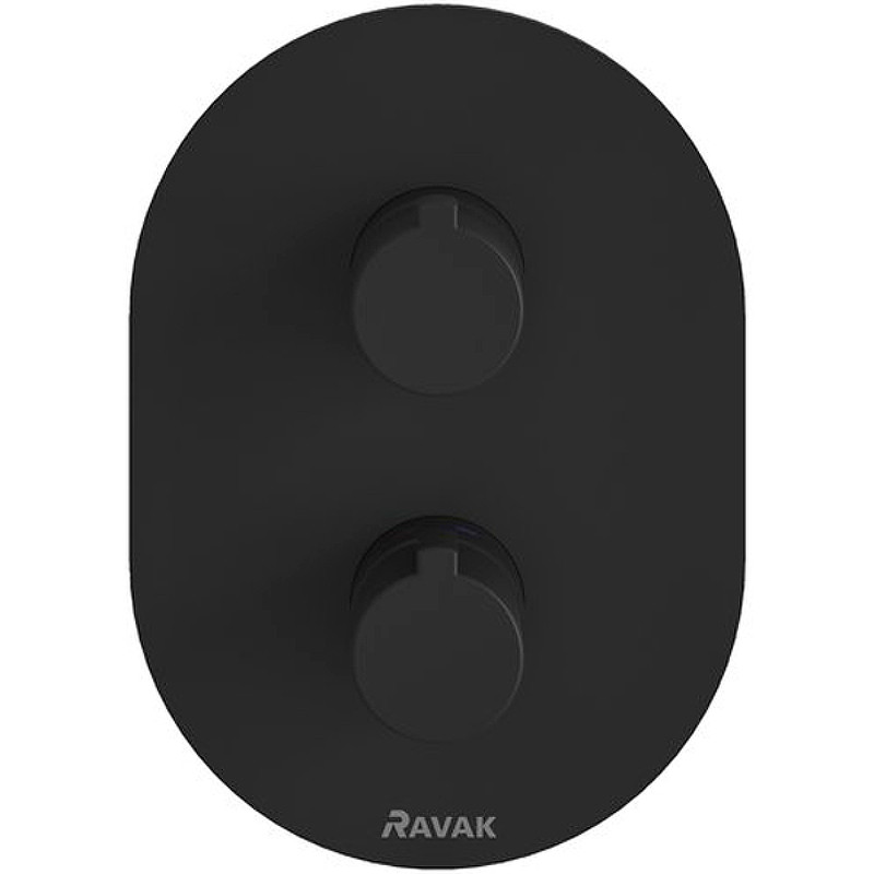 Смеситель для душа Ravak Chrome CR 063.20BL X070432 с термостатом Черный матовый латунь встраиваемый