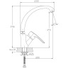 Смеситель для кухни Haiba HB4166-8 Серый