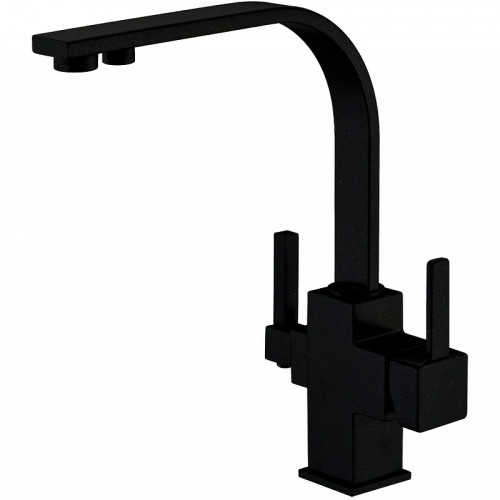 Смеситель для кухни ZorG Sanitary ZR 332 YF BLACK Черный матовый латунь на столешницу