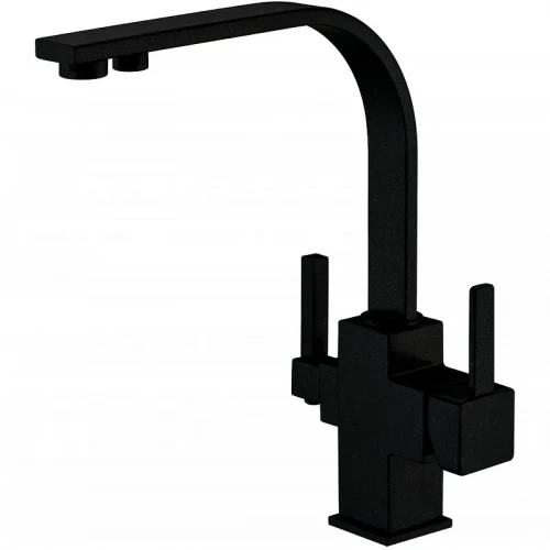Смеситель для кухни ZorG Sanitary ZR 332 YF BLACK Черный матовый латунь на столешницу