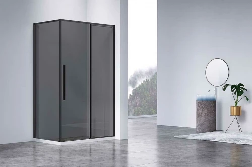 Душевой уголок Vincea Slim-N 110x80 VSR-4SN8011CGB профиль Черный стекло тонированное