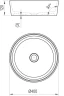 Раковина-чаша Ravak Moon 1 40 XJN01300000 Белая искусственный камень (литьевой мрамор) накладная