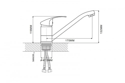 Смеситель для кухни Ekko E49021 цвет Хром