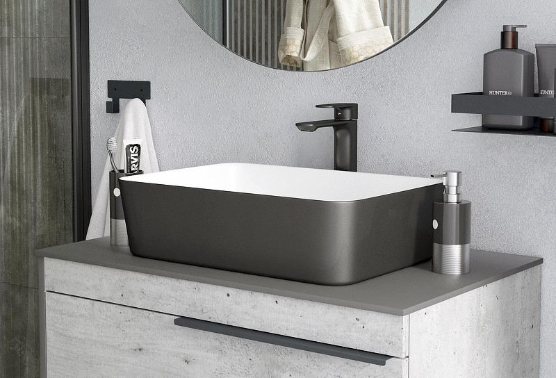 Столешница под раковину Corozo 85 SD-00001780 цвет Черный