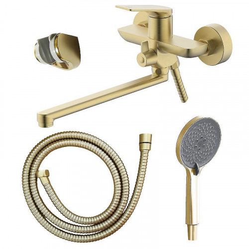 Смеситель для ванны Azario Lursy AZ-K1749MG универсальный цвет Золото матовое