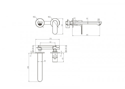 Смеситель для раковины Aquatek Альфа AQ1913BGM цвет Оружейная сталь