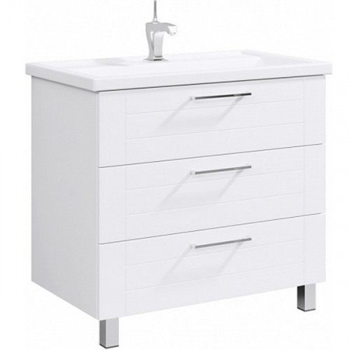 Тумба под раковину Aqwella Манчестер 80 MAN01083 Белый глянец МДФ / ЛДСП