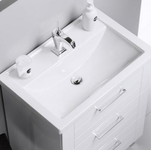 Тумба под раковину Aqwella Манчестер 80 MAN01083 Белый глянец МДФ / ЛДСП