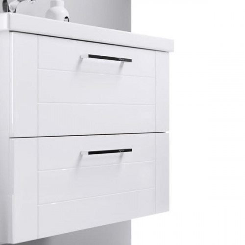 Тумба под раковину Aqwella Манчестер 80 MAN01083 Белый глянец МДФ / ЛДСП