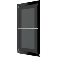 Зеркало Evoform Exclusive-G Floor 200х109 BY 6394 с гравировкой в багетной раме - Белая кожа с хромом 78 мм стекло