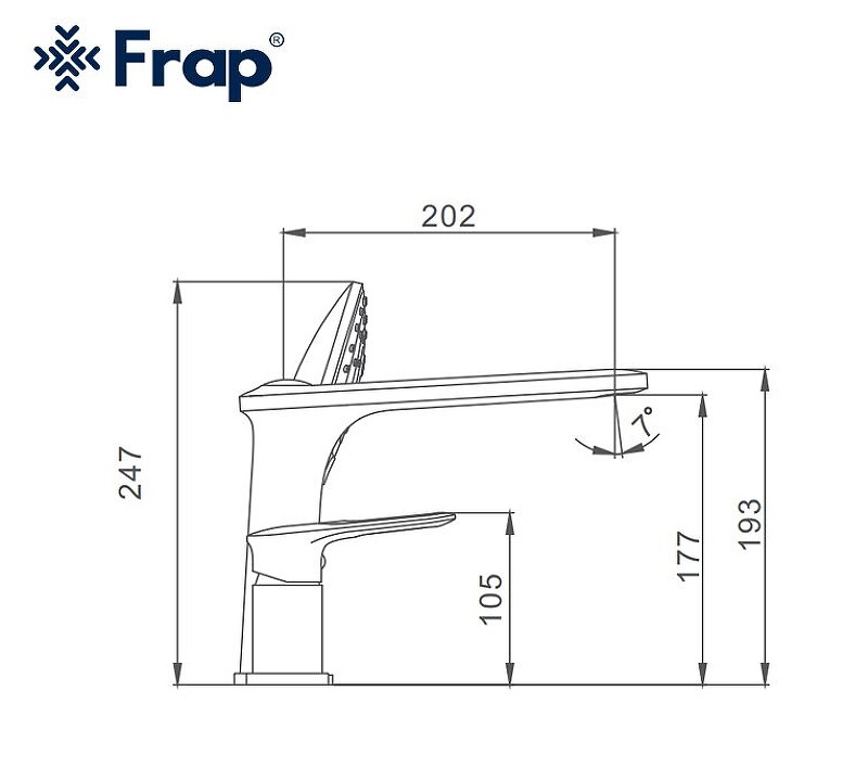 Смеситель на борт ванны Frap H49 F1149