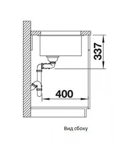 Кухонная мойка Blanco Subline 480/320-U 523584 Антрацит искусственный камень (литьевой мрамор) встраиваемый